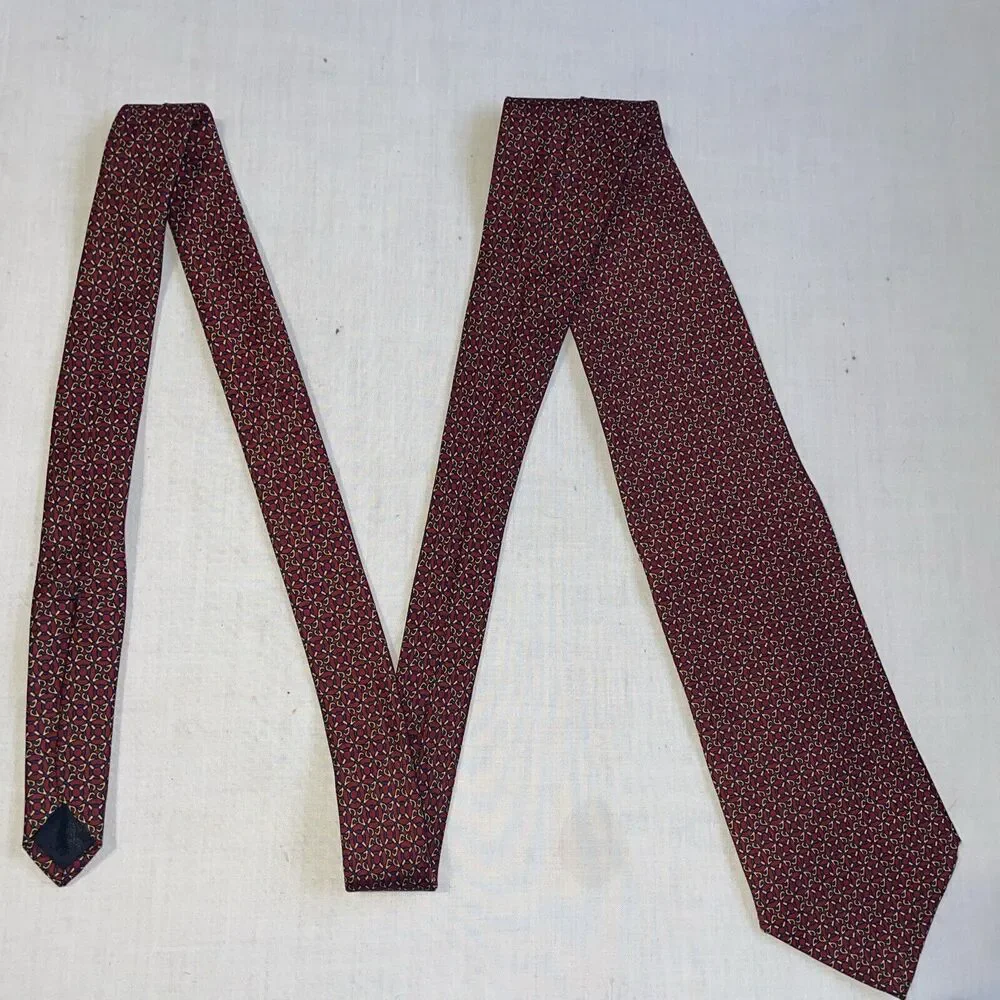 Brooks Brothers Makers Men’s Dress Tie Size 56” Red Geometric Business Formal